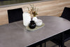 Sacramento | Wooden Ceramic Black Grey 1.4m Oval Extension Table