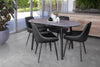 Sacramento | Wooden Ceramic Black Grey 1.4m Oval Extension Table
