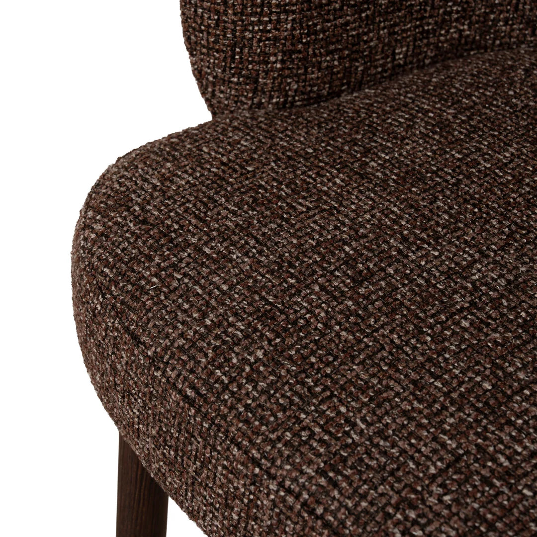 Sacramento | Modern Metal Verona Sand Cinnamon Fabric Dining Chairs | Set Of 2 | Cinnamon