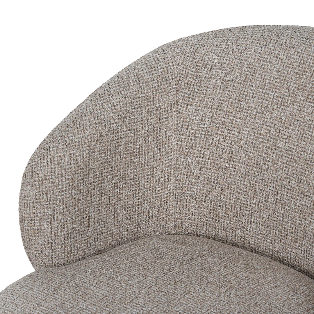 Sacramento | Modern Metal Verona Sand Cinnamon Fabric Dining Chairs | Set Of 2 | Sand
