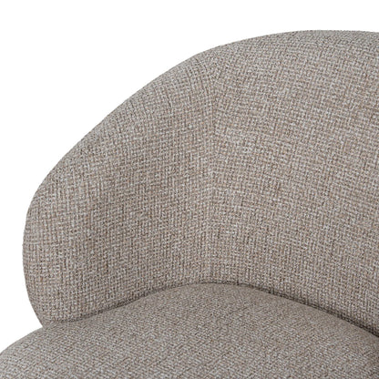 Sacramento | Modern Metal Verona Sand Cinnamon Fabric Dining Chairs | Set Of 2 | Sand