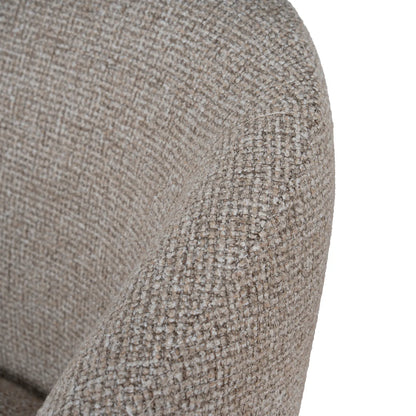 Sacramento | Modern Metal Verona Sand Cinnamon Fabric Dining Chairs | Set Of 2 | Sand