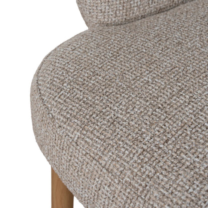 Sacramento | Modern Metal Verona Sand Cinnamon Fabric Dining Chairs | Set Of 2 | Sand