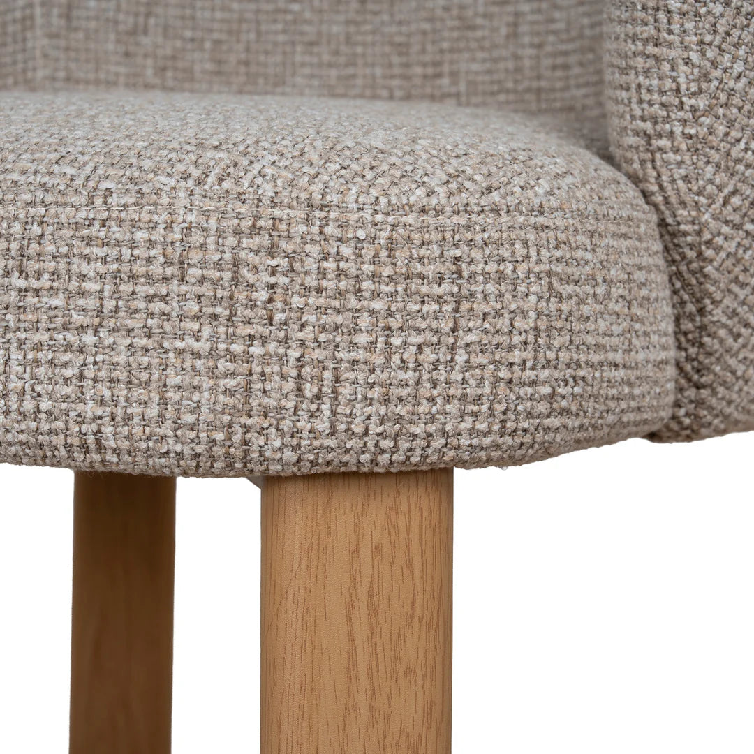 Sacramento | Modern Metal Verona Sand Cinnamon Fabric Dining Chairs | Set Of 2 | Sand
