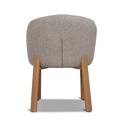 Sacramento | Modern Metal Verona Sand Cinnamon Fabric Dining Chairs | Set Of 2 | Sand