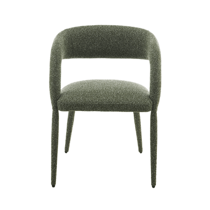 Sage | Modern Light Grey Pine Green Fabric Dining Chairs | Set Of 2 | Pine Green