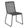 Sahara | Woven Robe Charcoal Metal Outdoor Dining Chairs | Set Of 4