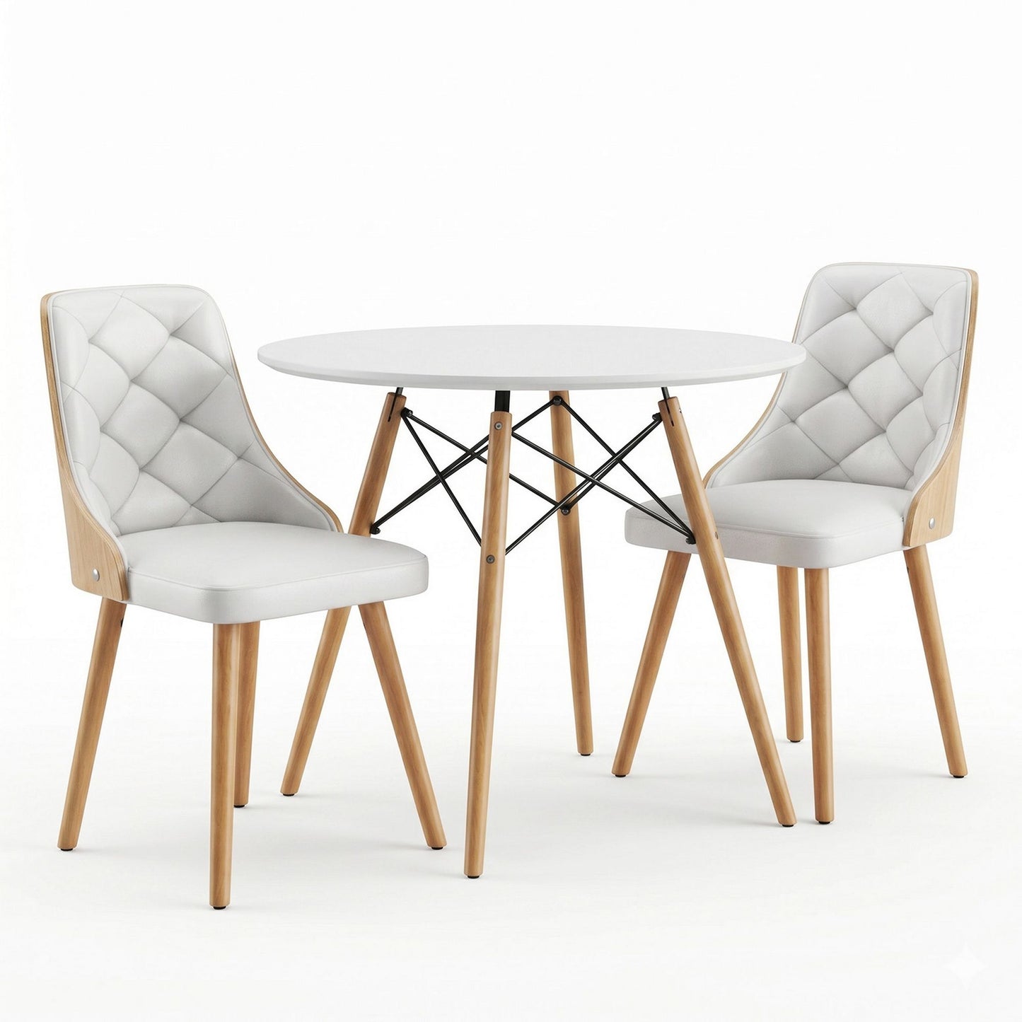 Salamanca Minerva | Modern White Round Dining Table Set