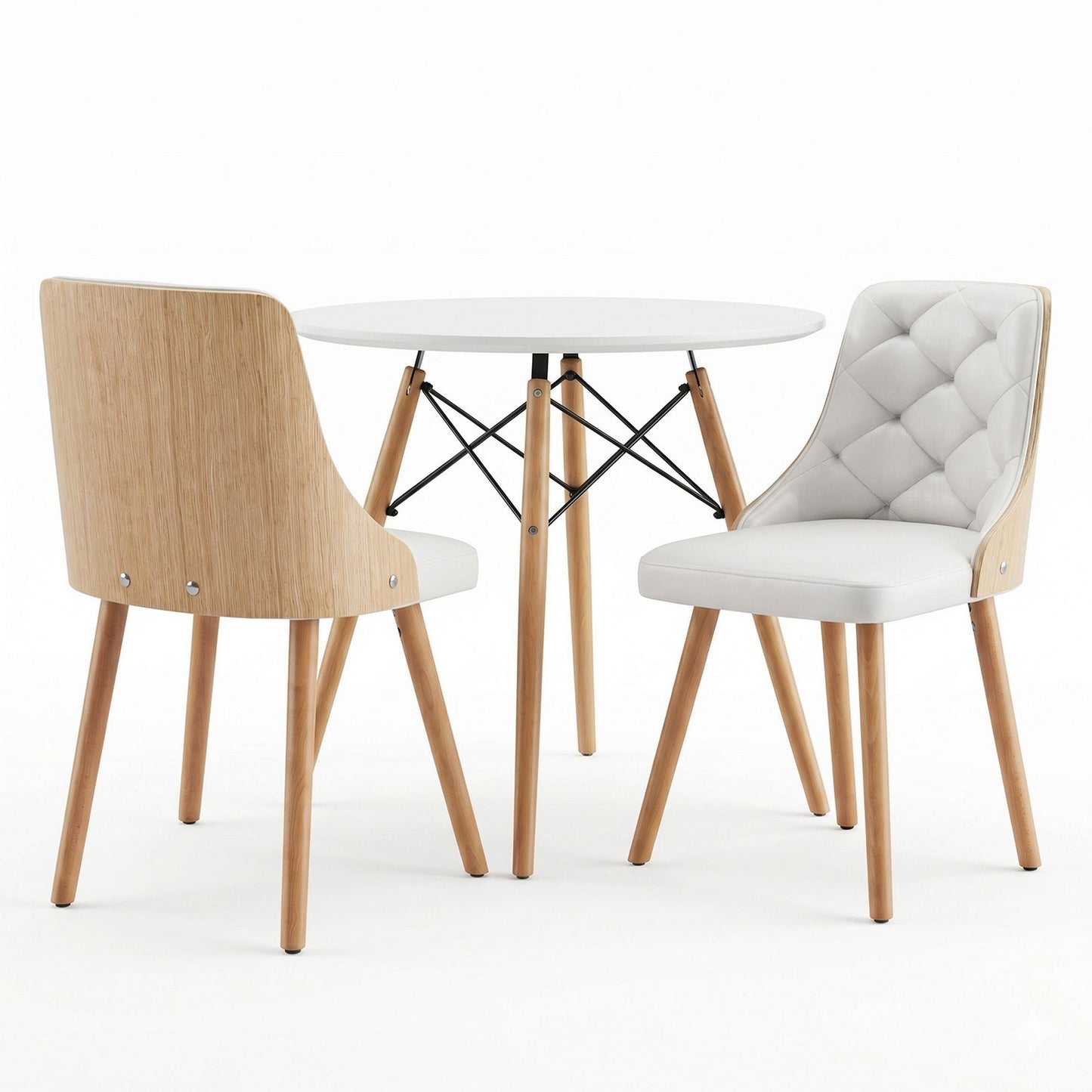 Salamanca Minerva | Modern White Round Dining Table Set