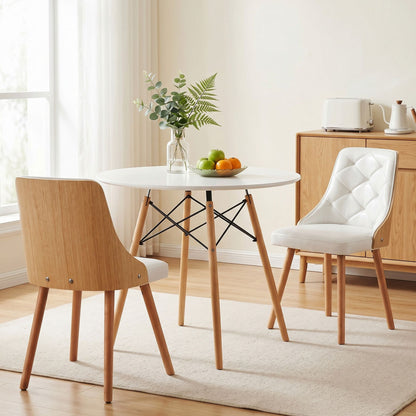 Salamanca Minerva | Modern White Round Dining Table Set