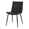 Salina | Modern Natural Boucle Black PU Leather Dining Chairs | Set Of 2