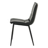 Salina | Modern Natural Boucle Black PU Leather Dining Chairs | Set Of 2