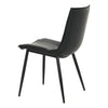 Salina | Modern Natural Boucle Black PU Leather Dining Chairs | Set Of 2