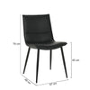 Salina | Modern Natural Boucle Black PU Leather Dining Chairs | Set Of 2