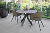 Salina | Modern Metal Matte Ceramic 4 Seater Round Table
