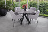 Salina | Modern Metal Matte Ceramic 4 Seater Round Table