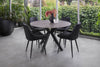 Salina | Modern Metal Matte Ceramic 4 Seater Round Table