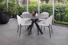 Salina | Modern Metal Matte Ceramic 4 Seater Round Table