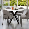 Salina | Modern Metal Matte Ceramic 4 Seater Round Table