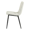Salina | Modern Natural Boucle Black PU Leather Dining Chairs | Set Of 2