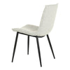 Salina | Modern Natural Boucle Black PU Leather Dining Chairs | Set Of 2