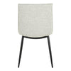 Salina | Modern Natural Boucle Black PU Leather Dining Chairs | Set Of 2