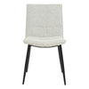 Salina | Modern Natural Boucle Black PU Leather Dining Chairs | Set Of 2