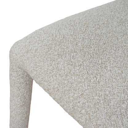 Salina | Mid Century Oatmeal Midnight Blue Textured Fabric Dining Chairs | Beige