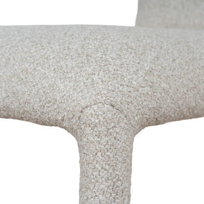 Salina | Mid Century Oatmeal Midnight Blue Textured Fabric Dining Chairs | Beige