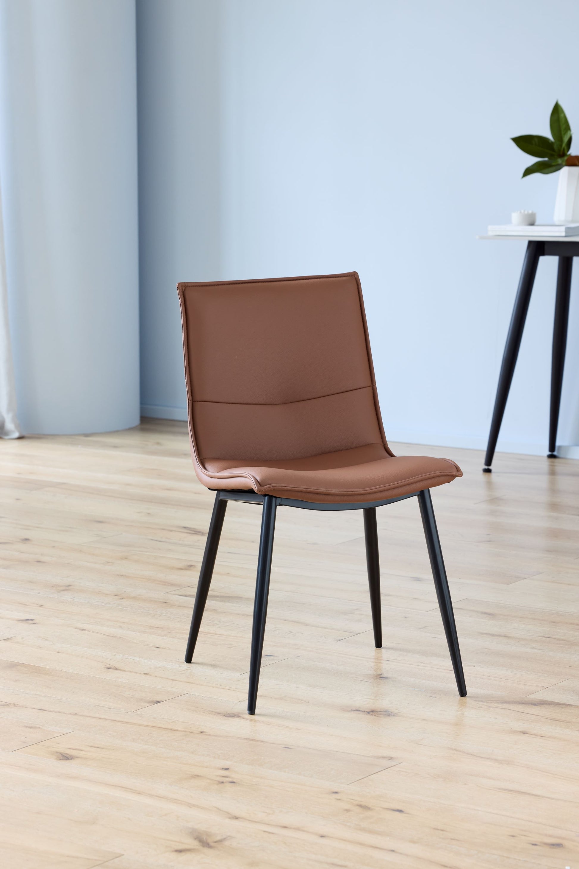Salina | Modern Tan PU Leather Dining Chairs | Tan