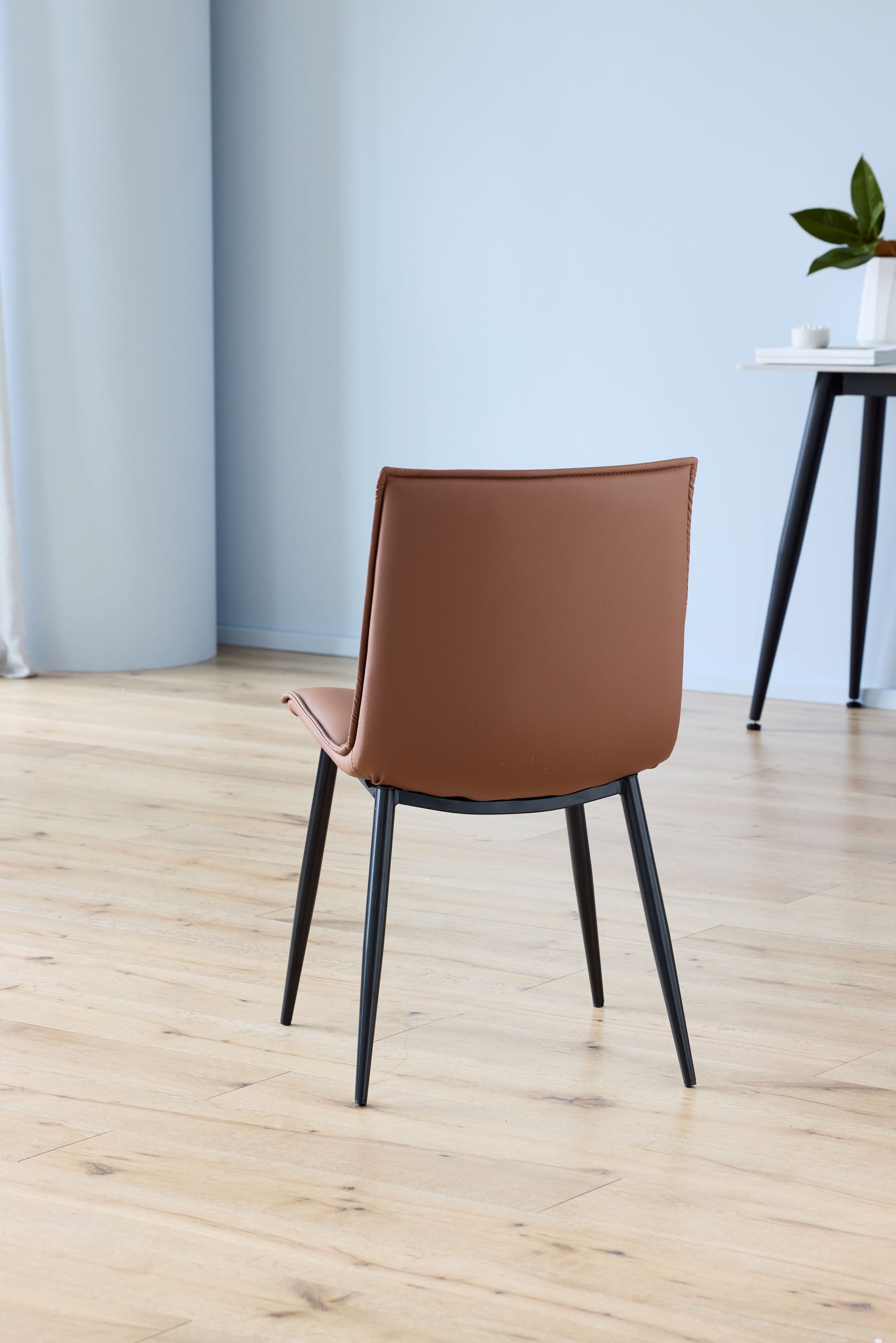 Salina | Modern Tan PU Leather Dining Chairs | Tan