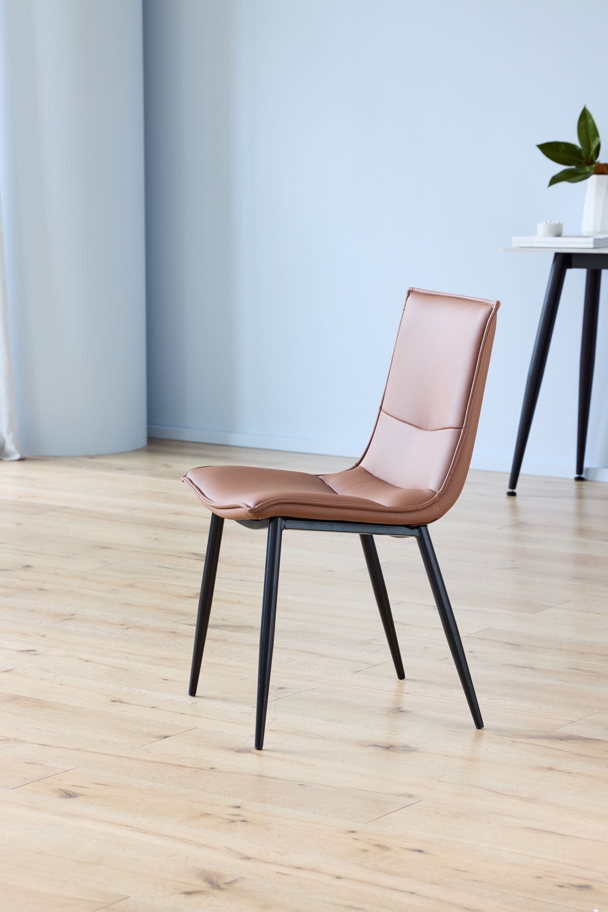 Salina | Modern Tan PU Leather Dining Chairs | Tan