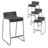Sanctuary | Coastal Metal Rattan Bar Stools | Set Of 4