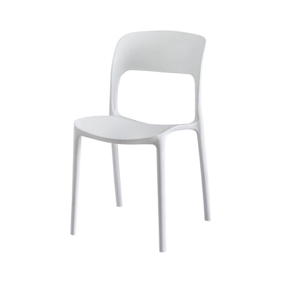 Sanctuary | Plastic UV-Resistant Black White Outdoor Dining Chairs | Set Of 4 | White