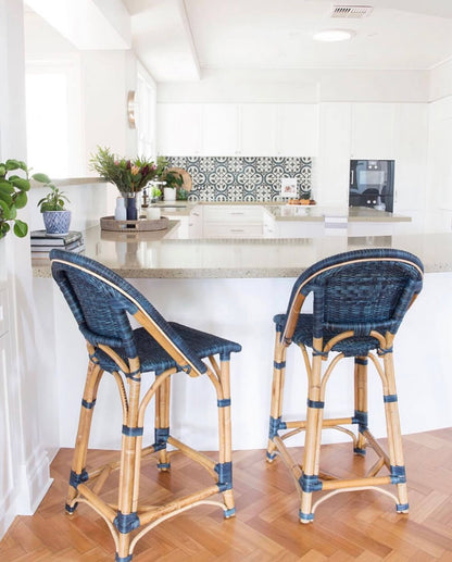 Sandbanks | Hamptons Coastal Rattan Bar Stools | Oceania