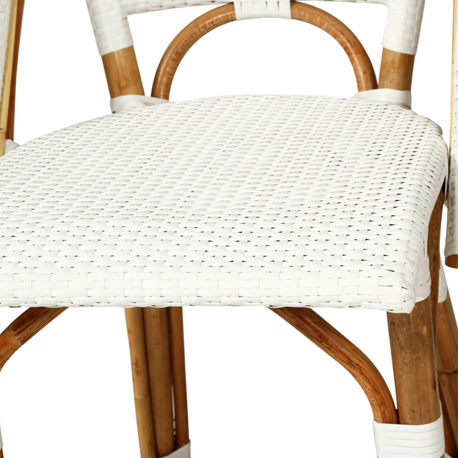 Sandbanks | Hamptons Coastal Rattan Bar Stools | White