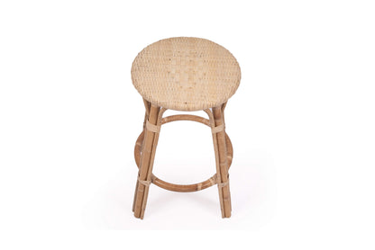 Sandbanks | Hamptons Coastal Rattan Backless Bar Stool | Natural