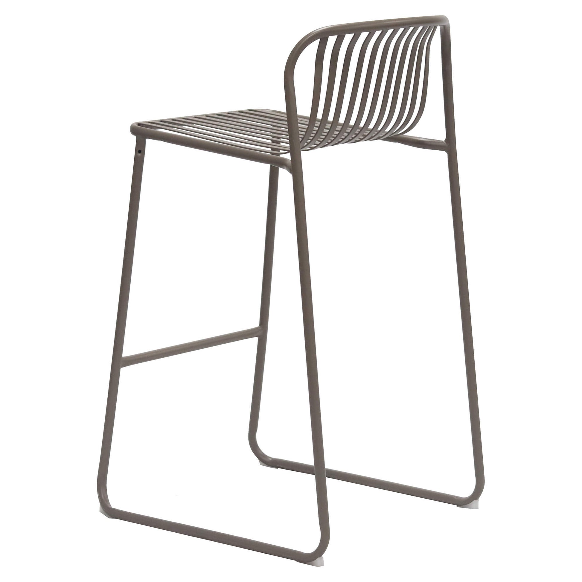 Santorini | Modern Metal Brown White Outdoor Bar Stools | Set Of 2 | Brown