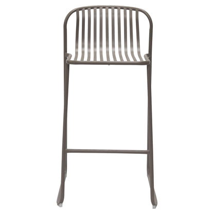 Santorini | Modern Metal Brown White Outdoor Bar Stools | Set Of 2 | Brown