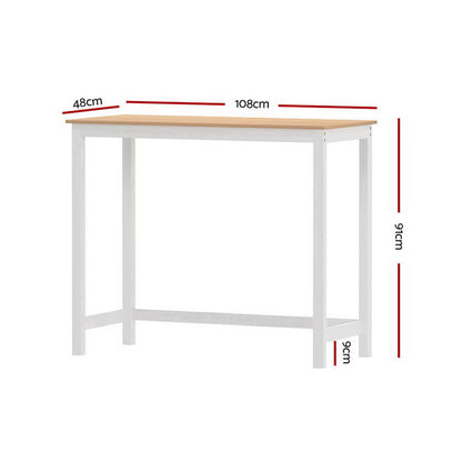 Savoy | Coastal White Natural Wooden Bar Stool Table | White
