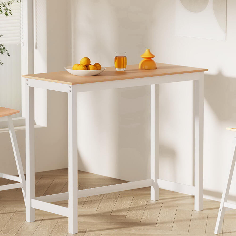 Savoy | Coastal White Natural Wooden Bar Stool Table | White
