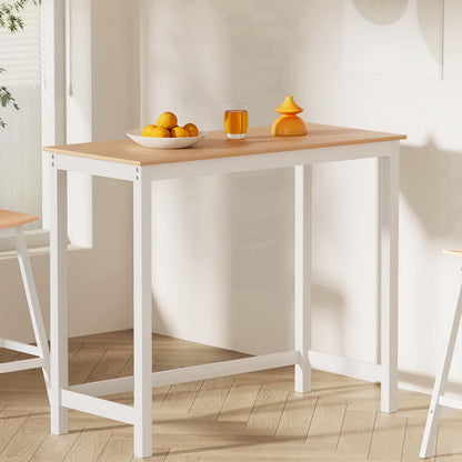 Savoy | Coastal White Natural Wooden Bar Stool Table | White