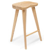 Scottsdale | Coastal Black Natural Wooden Bar Stools | Set of 2