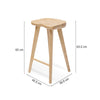 Scottsdale | Coastal Black Natural Wooden Bar Stools | Set of 2