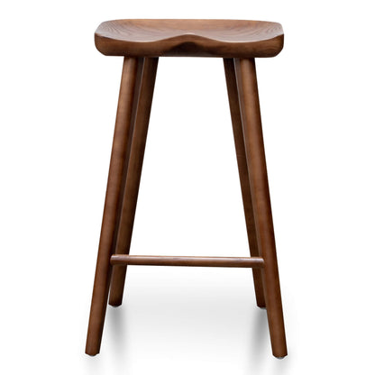 Scottsdale | Coastal Black Natural Wooden Bar Stools | Set of 2 | Walnut