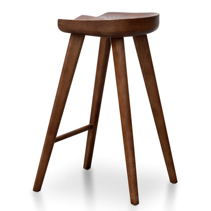 Scottsdale | Coastal Black Natural Wooden Bar Stools | Set of 2 | Walnut