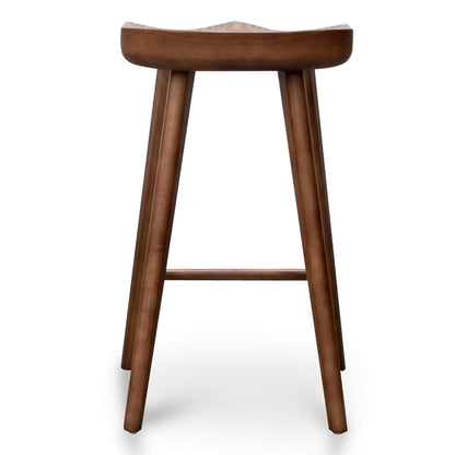 Scottsdale | Coastal Black Natural Wooden Bar Stools | Set of 2 | Walnut