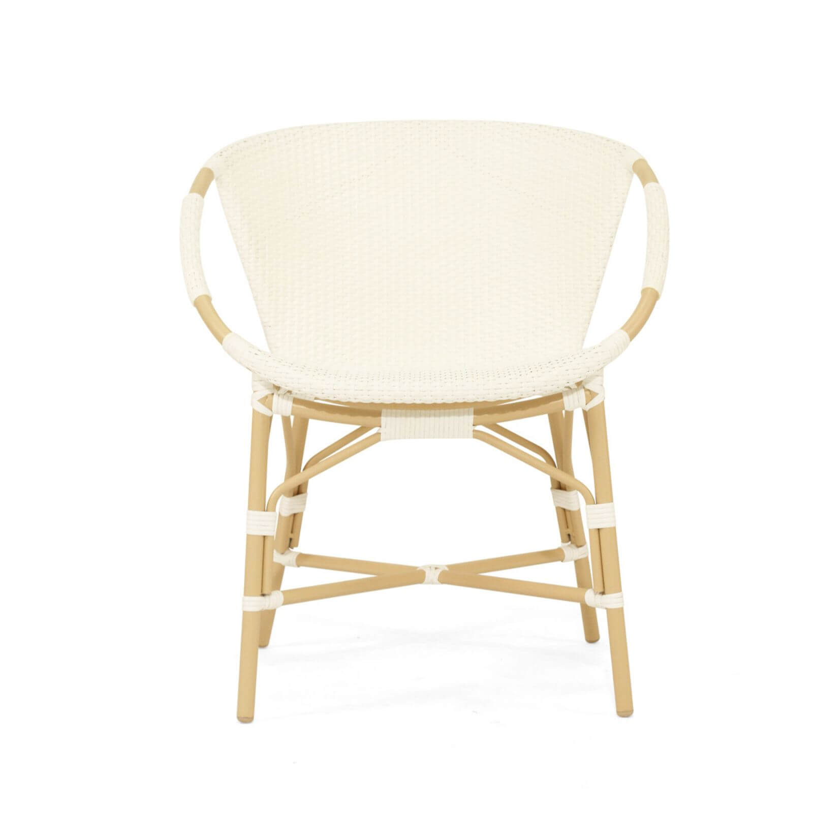 Seabreeze | Coastal Metal White Outdoor Dining Chairs With Arms | White