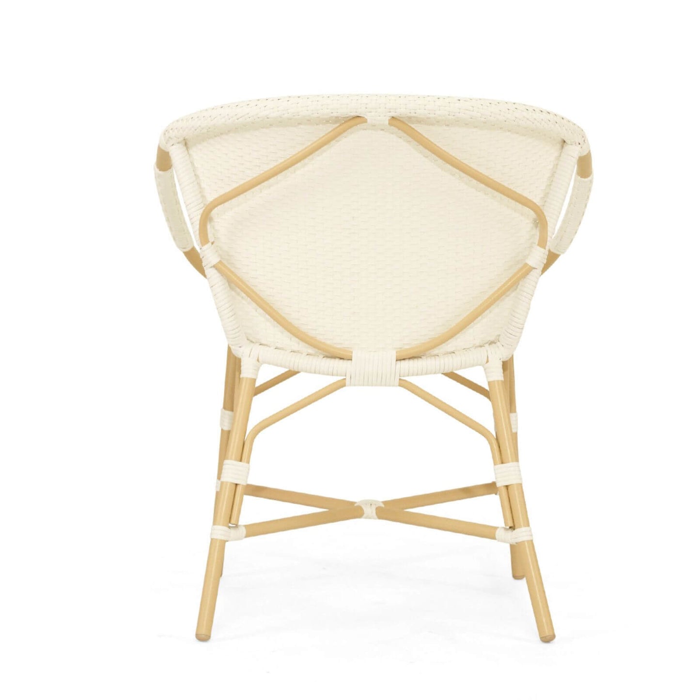 Seabreeze | Coastal Metal White Outdoor Dining Chairs With Arms | White