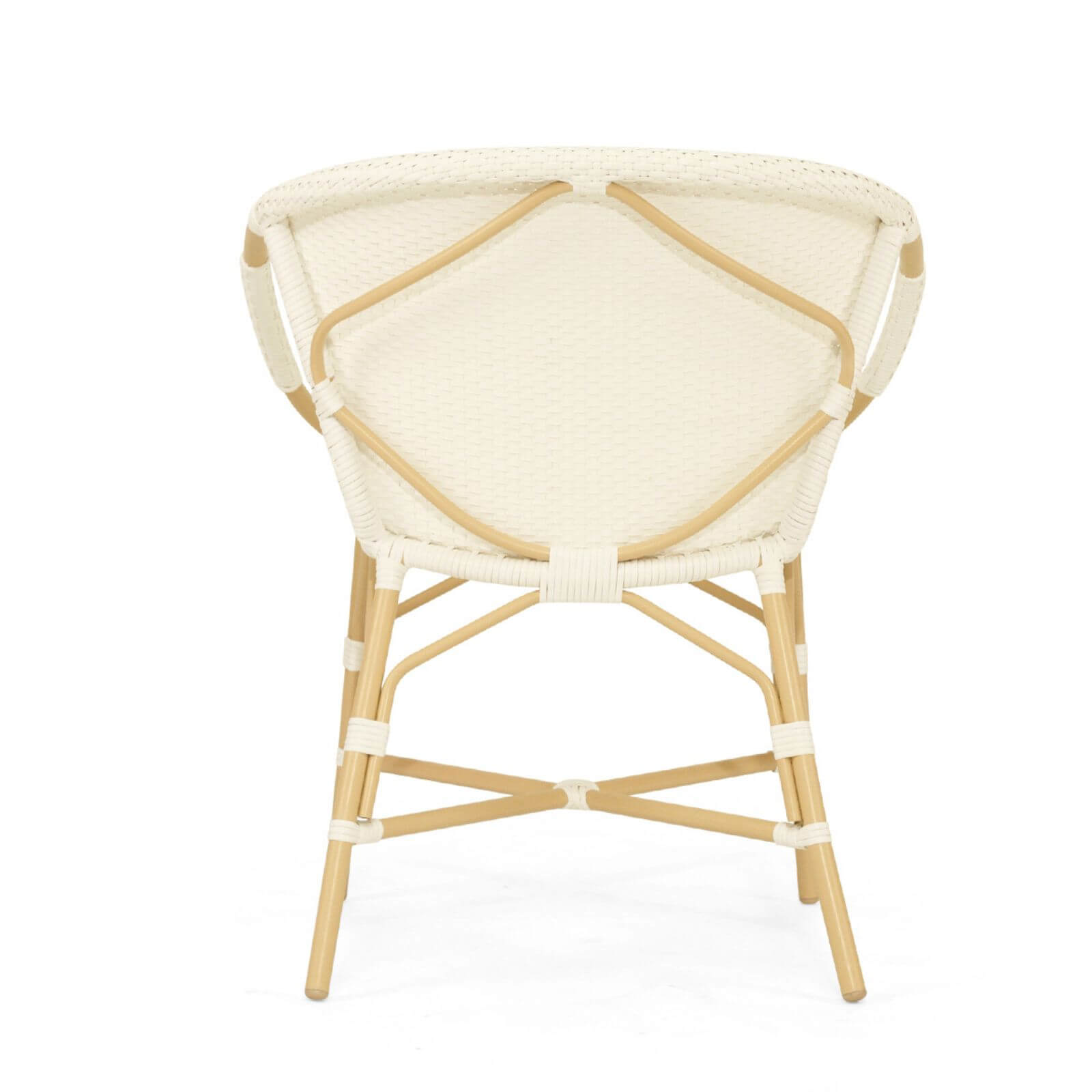 Seabreeze | Coastal Metal White Outdoor Dining Chairs With Arms | White